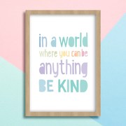 Παιδικό Πόστερ Be Kind KD21 21x30cm Εκτύπωση Πόστερ (χωρίς κάδρο)