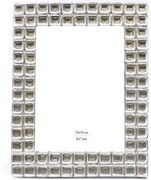Κορνίζα Cubes 028379 18x1,6x22,5cm Silver Γυαλί,Polyresin