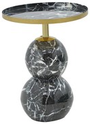 Intrahome Βοηθητικό τραπέζι Dearest intrahome μαυρο μαρμάρου-χρυσό μέταλλο Φ41x57εκ | SKU: INTRAPA-398111110