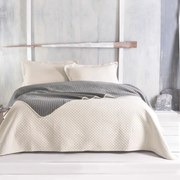 Κουβερλί Κάρμα (Σετ 2τμχ) Beige-Grey Ρυθμός Μονό 160x240cm Microfiber