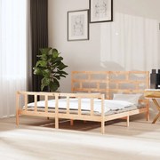 Πλαίσιο Κρεβατιού 180x200 εκ. Μασίφ Ξύλο Πεύκου Super King Size 3101363