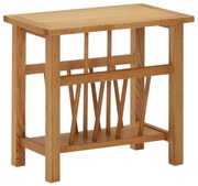 vidaXL Τραπεζάκι με Θήκη Περιοδικών 45 x 27 x 42 εκ. Μασίφ Ξύλο Δρυός