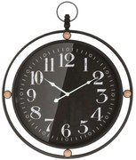 Ρολόι Τοίχου 15-00-94257 59x72x6cm Black Marhome Μέταλλο,Γυαλί