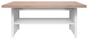 Τραπεζάκι Σαλονιού Law White-Sonoma 115X55X48 cm TO-LAW115WHI Μελαμίνη