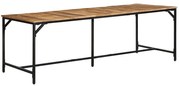 vidaXL Τραπεζαρία 220x90x75 εκ. από Μασίφ Ακατέργαστο Ξύλο Μάνγκο