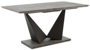 Τραπέζι Gordon pakoworld επεκτεινόμενο MDF 40mm γκρι cement - πόδι μαύρο 160-200x90x75εκ