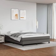 vidaXL Πλαίσιο Κρεβατιού Boxspring Γκρι 160x200 εκ. Συνθετικό Δέρμα