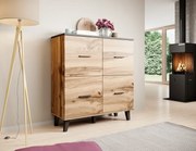 Chest of drawers LOTTA 110 (4D) woatan oak/black DIOMMI CAMA-LOTTA-KOMODA-110-4D-DWO/CZ DIOMMI-60-19736