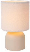 Φωτιστικό Επιτραπέζιο Lucide 10516-01-38 WOOLLY Μπεζ/Κρεμ (Beige/Creme)|Μαύρο Ματ (Black Mat)