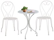 Intrahome ΣΕΤ ΤΡΑΠΕΖΑΡΙΑΣ ΕΞΩΤΕΡΙΚΟΥ ΧΩΡΟΥ 3ΤΜΧ ΜΕΤΑΛΛΙΚΟ ΛΕΥΚΟ intraho-0007636