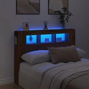 LED κεφαλάρι Artisan Oak 140x18,5x103,5 cm Κατασκευασμένο ξύλο - Καφέ