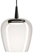 Κρεμαστό Φωτιστικό Οροφής LED 8W Μαύρη Βάση IP40 Φ18cm 2700K Dimmable Bilia Zafferano-LBA1021-Διάφανο LBA1021