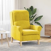 vidaXL Πολυθρόνα Κίτρινο 76 x 94 x 102 εκ. Βελούδο