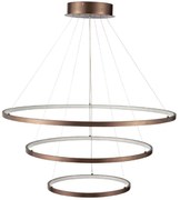 Φωτιστικό Οροφής 77-8131 Led 80-60-40cm Morelli Coffee Brown Homelighting Αλουμίνιο,Ακρυλικό