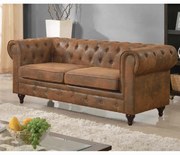 Καναπές Chesterfield Brown E942,3 190X82X77 cm Ύφασμα