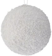 Χριστουγεννιάτικη Μπάλα Polyfoam Λευκή Glitter 15εκ. iliadis 83531