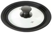 Καπάκι Μαγειρικών Σκευών 2383301024 Φ24cm Clear-Black Kuchenprofi Glass,Silicon