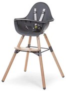Κάθισμα Φαγητού EVOLU 2 Natural Anthracite 2 in1 &amp; Bumper Childhome
