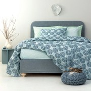 Σεντόνια Υπέρδιπλα (Σετ) Palamaiki Fashion FL6276 Μπλε,Βεραμάν ΜΕ ΛΑΣΤΙΧΟ 170x200+30