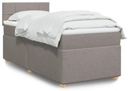 Κρεβάτι Boxspring με Στρώμα Taupe 100 x 200 εκ. Υφασμάτινο