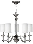 Πολυέλαιος Κρεμαστό Φωτιστικό 5xE14 Νίκελ Sussex HK-SUSSEX5 Elstead Lighting-HK-SUSSEX5-Νίκελ Ματ HK-SUSSEX5