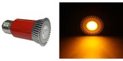 Adeleq Led Λάμπα Ισχύος Ε27 3W 230V 1 Led Εναλλάξιμος Φακός 30° Πορτοκαλί 13-270333