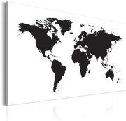 Πίνακας - World Map: Black &amp; White Elegance 90x60