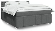 ΚΡΕΒΑΤΙ BOXSPRING ΜΕ ΣΤΡΩΜΑ ΣΚΟΥΡΟ ΓΚΡΙ 180X200 ΕΚ ΥΦΑΣΜΑΤΙΝ 3287162