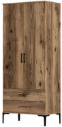 Ντουλάπα Δίφυλλη Kumsal 845HCT5417 80x47,5x201,4cm Walnut Δίφυλλη