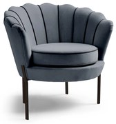 Πολυθρόνα βελούδινη γκρι ANGELO 73Χ75Χ45 DIOMMI 60-20335 DIOMMI-60-20335