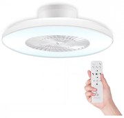 Ανεμιστήρας οροφής 2 σε 1 Beper P206VEN650, Λάμπα LED, 40W, 3 ταχύτητες, Χρονοδιακόπτης, Λευκό