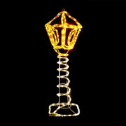 "POST LAMP" 168LED ΣΧΕΔΙΟ 7m ΜΟΝΟΚΑΝΑΛ ΦΩΤΟΣΩΛ ΘΕΡΜΟ ΛΕΥΚΟ-YELLOW ΜΗΧΑΝΙΣΜΟ FLASH IP44 27x27x80cm ACA XPOSTLEDWWY80