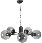 Φωτιστικό Οροφής Bankok 846STL5184 Φ45x70cm 5xE27 40W Black Opviq