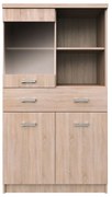Βιτρίνα Δίφυλλη Top Mix 80x33x145cm Σονόμα TO-TOP2D1W1S80
