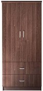 Ντουλάπα Closet Walnut Ε8384,3 80x50x180cm Δίφυλλη Μελαμίνη