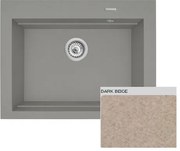 Pyramis Siros 1B Dark Beige Ένθετος Νεροχύτης από Συνθετικό Γρανίτη 67x51.5cm