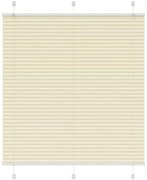 vidaXL Πλισέ περσίδα Κρέμα 120x100 cm Πλάτος υφάσματος 119,4 cm