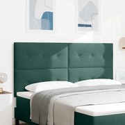 vidaXL Κεφαλάρι Με Κουμπιά Πράσινο του Σκούρου 180 εκ Βελούδο