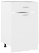vidaXL Ντουλάπι με Συρτάρι Λευκό 50x46x81,5 εκ. Μοριοσανίδα