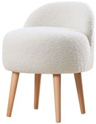 Σκαμπό Rufmee Μπουκλέ 209FLF1155 48x42x47cm White-Natural