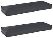 vidaXL Σετ Μαξιλαριών Πάγου 2 pcs Μαύρο 120 x 40 x 8 εκ Ύφασμα Oxford