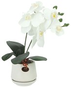 Τεχνητή Ορχιδέα Σε Κασπώ 00-00-23333-1 10x36cm Multi-White Marhome Κεραμικό,Πλαστικό