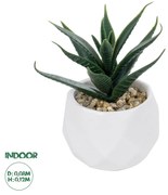 GloboStar® Artificial Garden SUCCULENT ALOE POTTED PLANT 20992 Διακοσμητικό Φυτό Αλόη Φ8 x Υ12cm