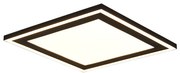 Πλαφονιέρα Οροφής Μοντέρνα Πλαστική LED 16w 3000K 2300lm 33x33cm Μαύρο Trio Lighting Carus R67213332