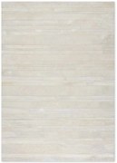 Δερμάτινο Χειροποίητο Χαλί Skin Stripes White