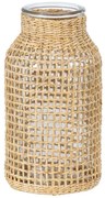 Βάζο Mandy 35619 Φ8,5x17cm Natural GloboStar Γυαλί,Bamboo