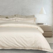 Παπλωματοθήκη Υπέρδιπλη (Σετ 220x240) Das Home Executive 1699 Ivory