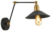 Φωτιστικό Τοίχου ArteLibre PEY Μαύρο Μέταλλο Φ23x22-45cm-14780144