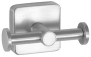 Άγκιστρο Μπάνιου Διπλό Quattro 422299 9x5,5x6cm Satin Karag Ανοξείδωτο Ατσάλι