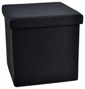Σκαμπο Αναδιπλουμένο Μαύρο Ύφασμα 40x40x38cm ANKOR